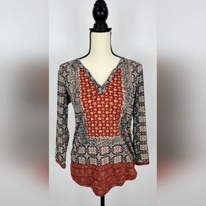 Lucky Brand Boho Blouse, size Small
